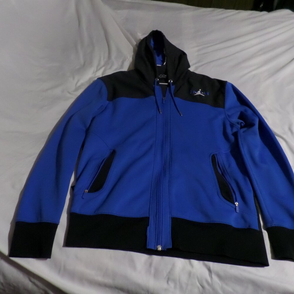 Air Jordan Lightweight Full Zip Hoodie Blue & Black  - Size Medium